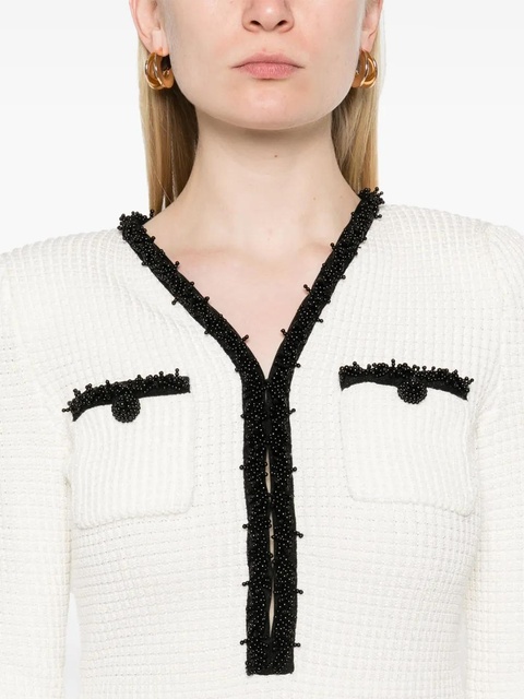 Self-Portrait knitted mini dress - White - zdjęcie produktu nr 2