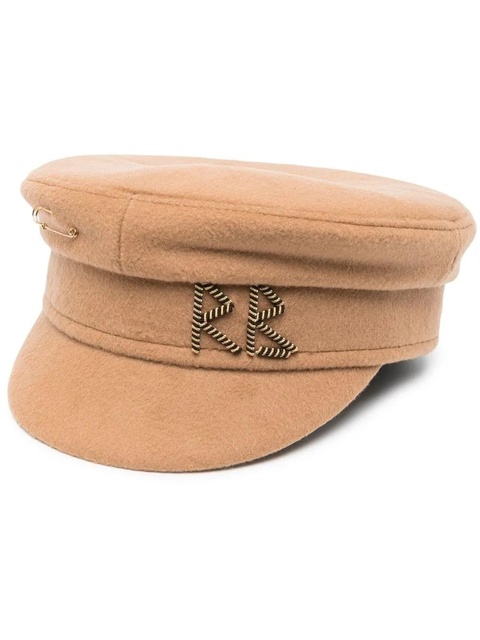 Ruslan Baginskiy appliqué-logo wool beret - Neutrals - zdjęcie produktu nr 1
