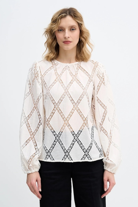 Sisley bluzka damska kolor beżowy 5WTKLQ09X - zdjęcie produktu nr 1