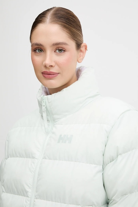 Helly Hansen kurtka dwustronna YU 23 REVERSIBLE PUFFER damska kolor zielony zimowa oversize 54061 - zdjęcie produktu nr 2