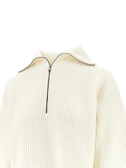 Max Mara half-zip ribbed pullover - White - zdjęcie produktu nr 1