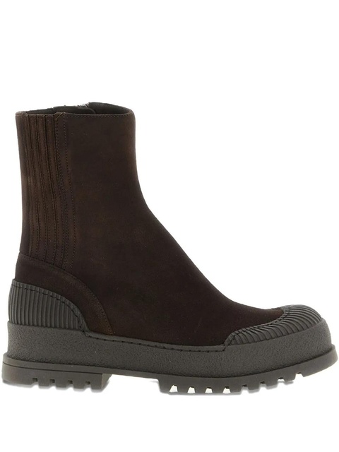 Aquazzura Rugged textured-rubber ankle boots - Brown - zdjęcie produktu nr 1