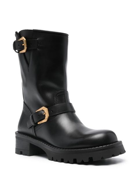 Versace Medusa-embossed leather boots - Black - zdjęcie produktu nr 2