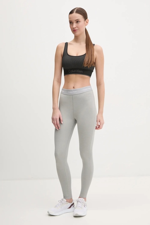 Calvin Klein Performance legginsy treningowe kolor szary z nadrukiem LVGWS5L609 - zdjęcie produktu nr 1