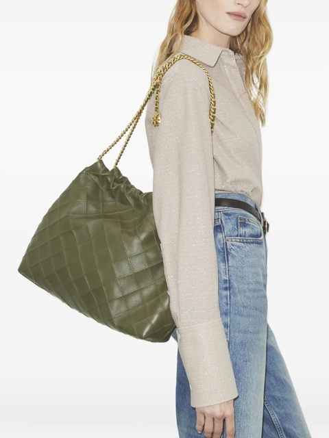 Tory Burch Fleming quilted tote bag - Green - zdjęcie produktu nr 1