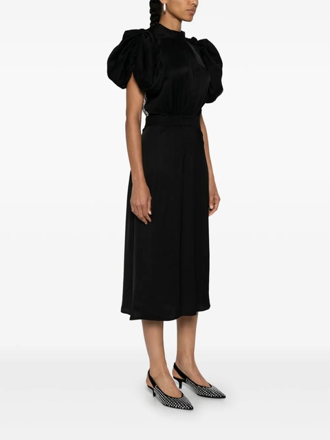 ROTATE BIRGER CHRISTENSEN puff-sleeve sequin embellished midi dress - Black - zdjęcie produktu nr 2