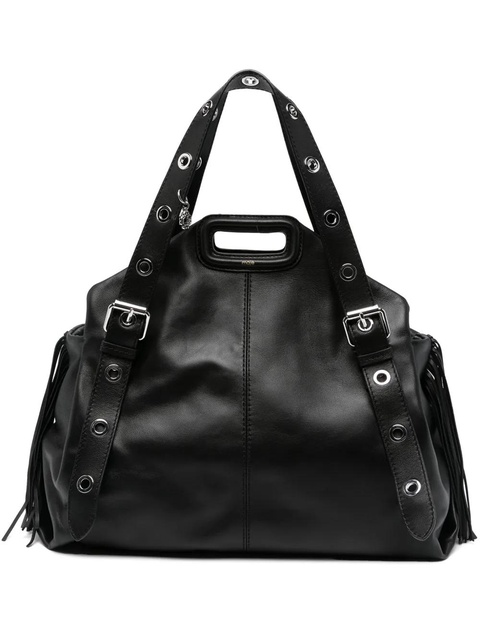 Maje Miss M XL leather shoulder bag - Black - zdjęcie produktu nr 1