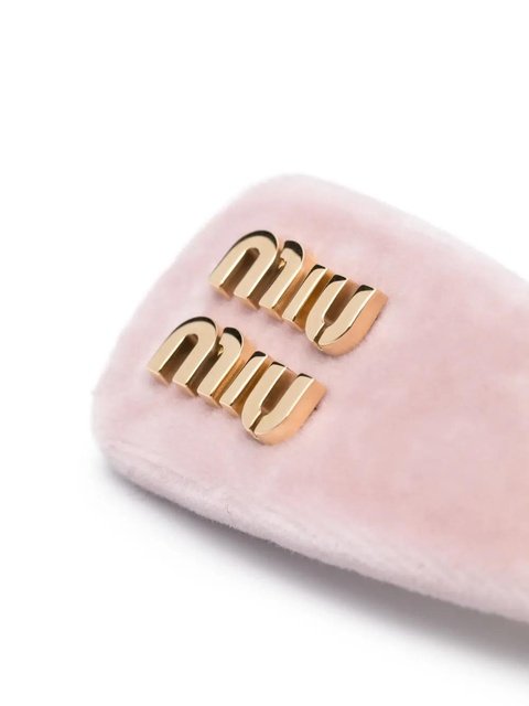 Miu Miu logo-plaque hair clip - Pink - zdjęcie produktu nr 2