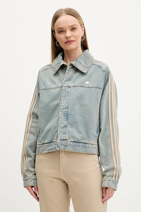adidas Originals kurtka jeansowa Premium Essentials kolor niebieski przejściowa JY2872 - zdjęcie produktu nr 1