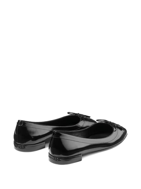 Jimmy Choo Scarlett lace-up bow ballerina flats - Black - zdjęcie produktu nr 1