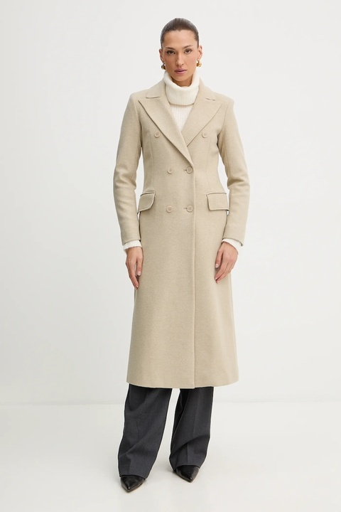 Silvian Heach płaszcz ALBACETE kolor beżowy GPA25010CP - zdjęcie produktu nr 2