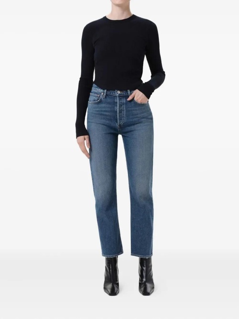 AGOLDE 90's Pinch Waist Crop Jeans - Blue - zdjęcie produktu nr 1