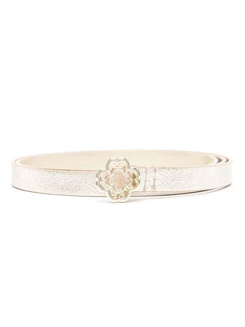 Maje Clover slim leather belt - Gold - zdjęcie produktu nr 1