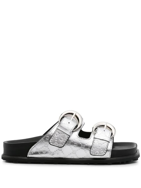 Marine Serre MS Ground laminated slides - Silver - zdjęcie produktu nr 1