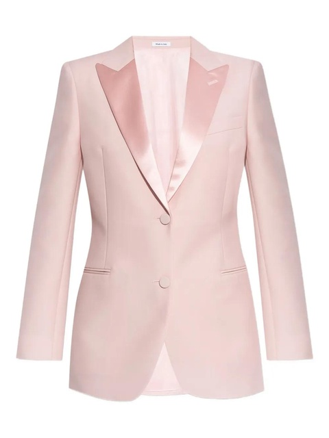Alexander McQueen satin-lapel blazer - Pink - zdjęcie produktu nr 1