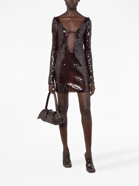 16Arlington Solarium sequin-embellished dress - Brown - zdjęcie produktu nr 1