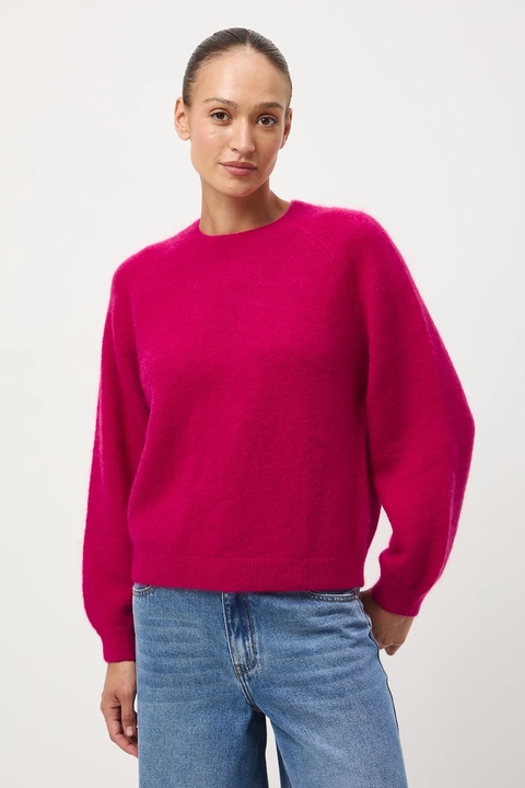 Medicine sweter damski kolor czerwony ciepły - zdjęcie produktu nr 2