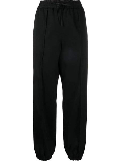 Jil Sander drawstring-fastening waist trousers - Black - zdjęcie produktu nr 1