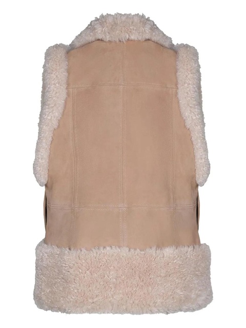 Johanna Ortiz Salty Air shearling vest - Neutrals - zdjęcie produktu nr 2