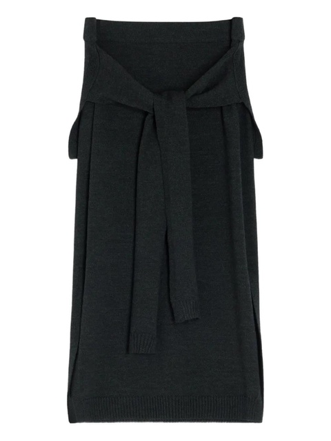 LEMAIRE tie-around ribbed midi skirt - Grey - zdjęcie produktu nr 1