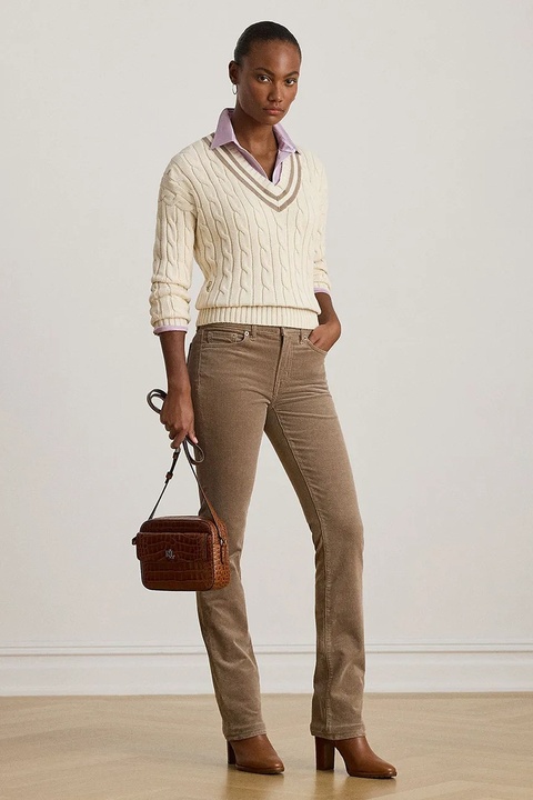 Lauren Ralph Lauren sweter bawełniany damski kolor beżowy 200979662 - zdjęcie produktu nr 2