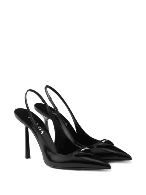 Prada 100mm slingback logo pumps - Black - zdjęcie produktu nr 1