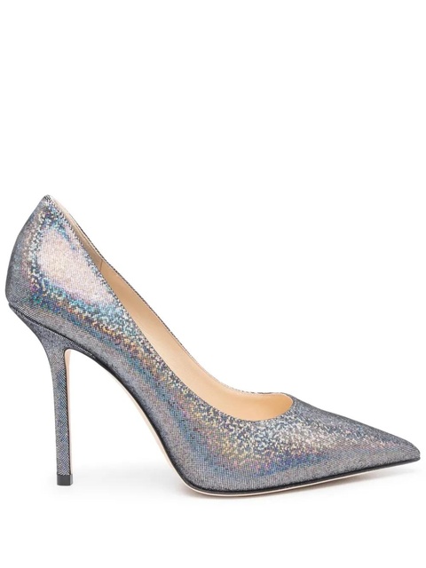 Jimmy Choo Love 100mm holographic-effect pumps - Silver - zdjęcie produktu nr 1
