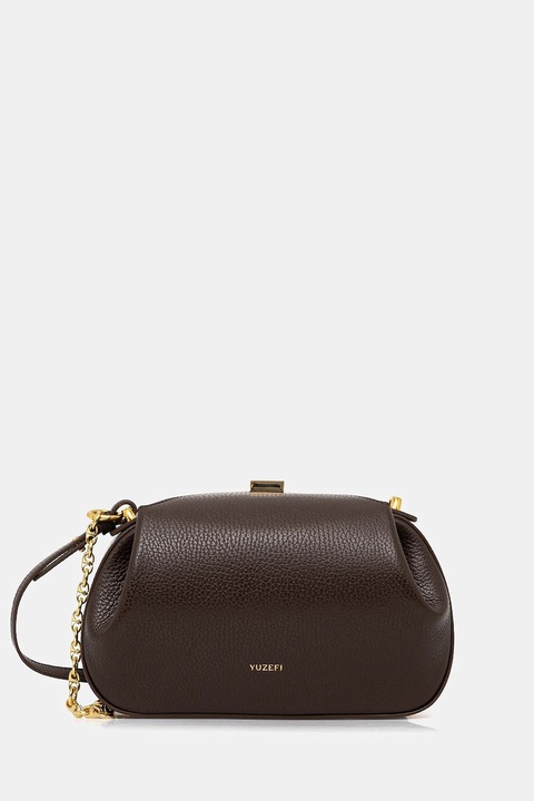 Yuzefi torebka skórzana OYSTER kolor brązowy YUZCO-HB-MOYC-L038 - zdjęcie produktu nr 1