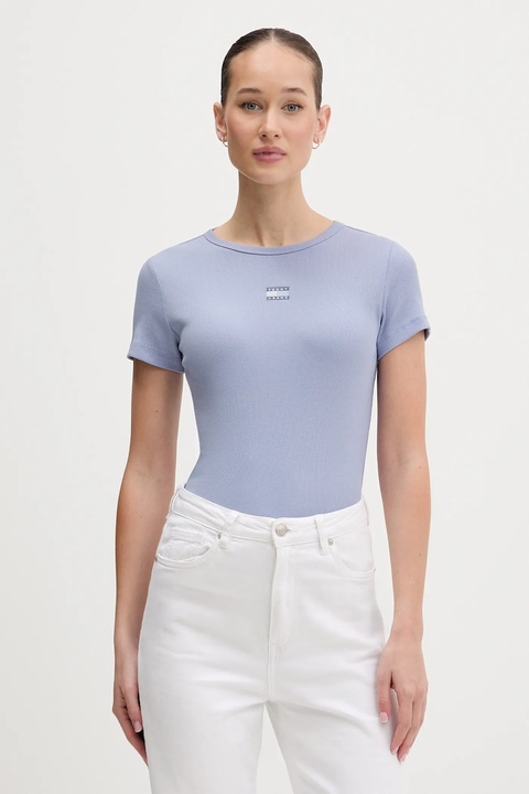 Tommy Jeans t-shirt damski kolor niebieski DW0DW17881 - zdjęcie produktu nr 1