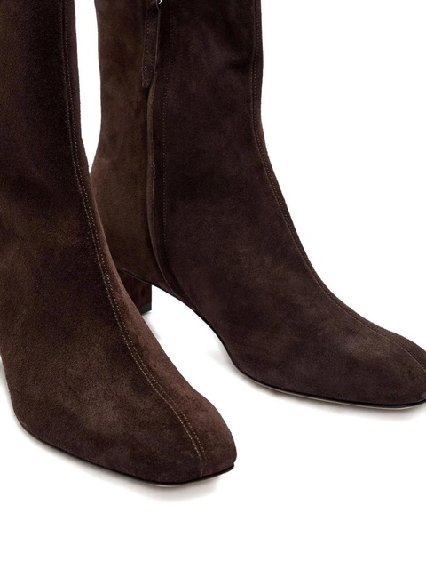 Aeyde 45mm Millie suede block-heel boots - Brown - zdjęcie produktu nr 1