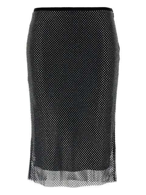 Sportmax rhinestone-embellished mesh skirt - Black - zdjęcie produktu nr 1