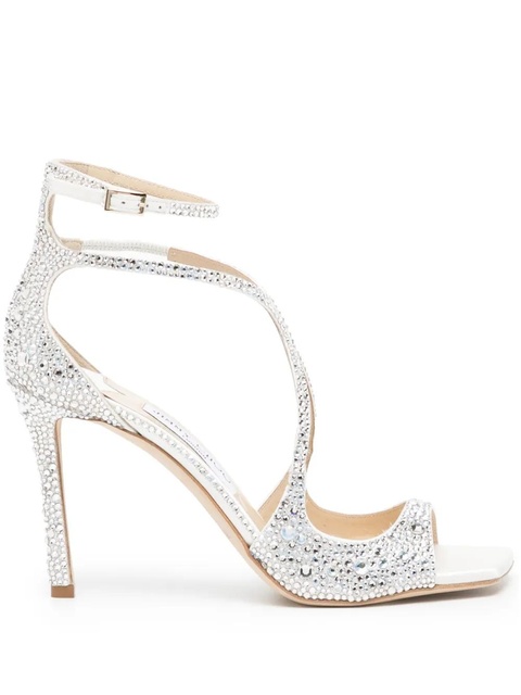 Jimmy Choo Azia 95mm crystal-embellished sandals - White - zdjęcie produktu nr 2