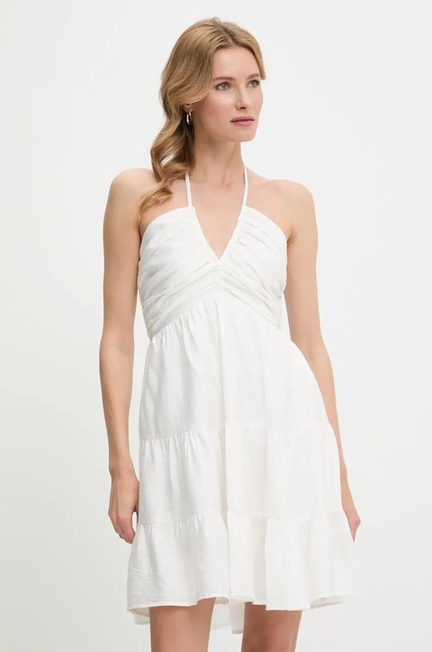 Answear.LAB sukienka kolor biały mini rozkloszowana - zdjęcie produktu nr 1