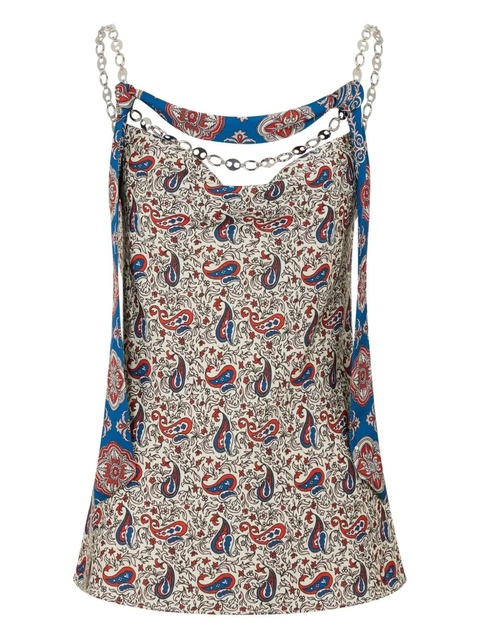 Rabanne paisley-print top - Neutrals - zdjęcie produktu nr 1