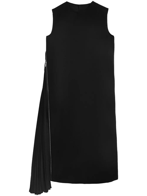 Jil Sander draped-detail midi dress - Black - zdjęcie produktu nr 1