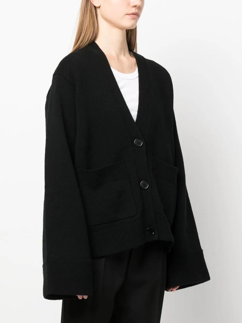 Axel Arigato Memory boxy-fit wool cardigan - Black - zdjęcie produktu nr 2