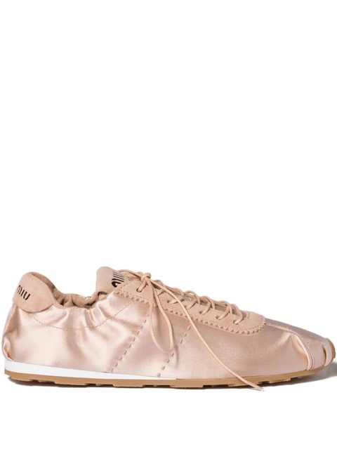 Miu Miu Plume satin sneakers - Pink - zdjęcie produktu nr 1