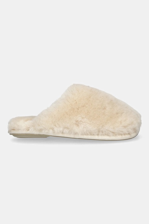 Answear.LAB kapcie wełniane kolor beżowy - zdjęcie produktu nr 2