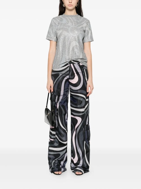 PUCCI abstract-pattern T-shirt - Silver - zdjęcie produktu nr 1