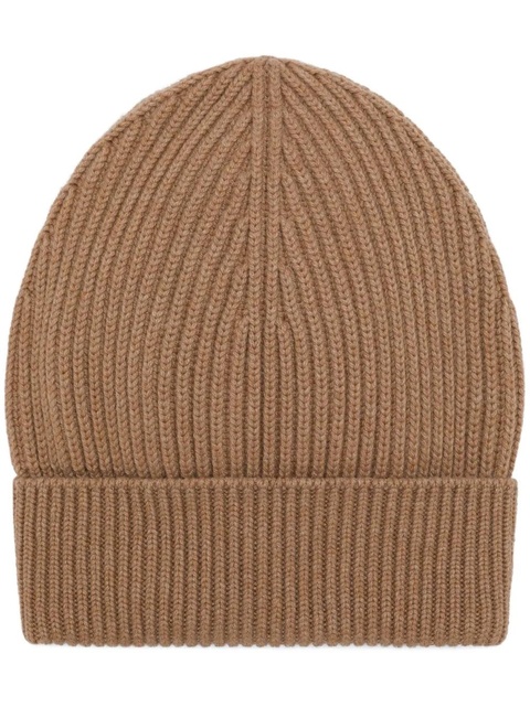 Dolce & Gabbana ribbed-knit turn-up beanie - Brown - zdjęcie produktu nr 1