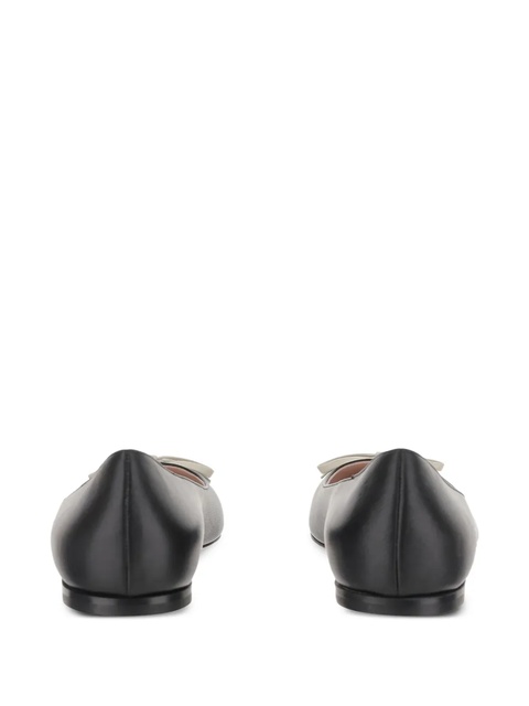 Valentino Garavani contrast-bow ballet flats - Black - zdjęcie produktu nr 2