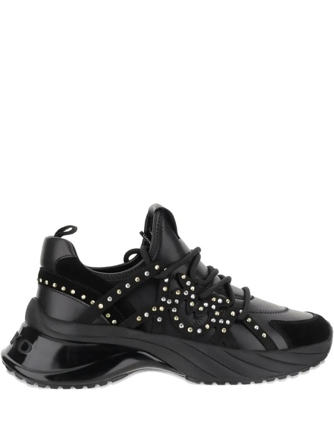 PINKO rhinestone-embellished lace-up sneakers - Black - zdjęcie produktu nr 1