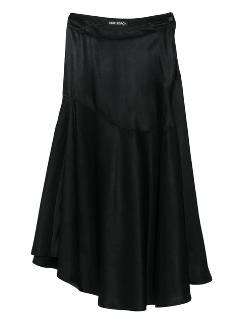 OUR LEGACY Waltz asymmetric skirt - Black - zdjęcie produktu nr 1