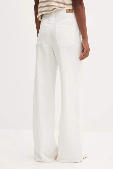 Marella spodnie Emme by Marella damskie kolor beżowy szerokie high waist 2525136071200 - zdjęcie produktu nr 2