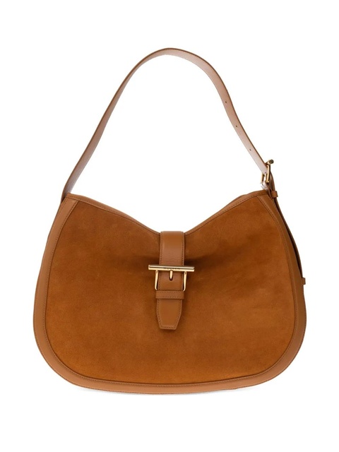 Alexander McQueen T-Bar suede shoulder bag - Brown - zdjęcie produktu nr 1