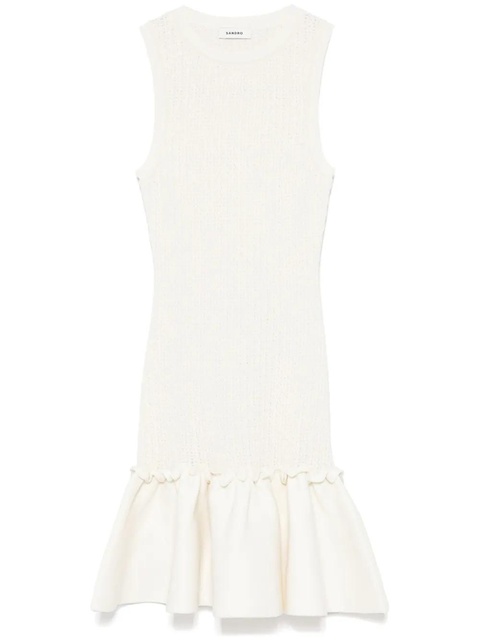 SANDRO knitted midi dress - Neutrals - zdjęcie produktu nr 1