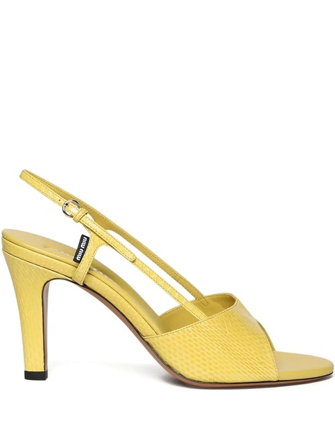 Miu Miu 85mm slingback heeled sandals - Yellow - zdjęcie produktu nr 1