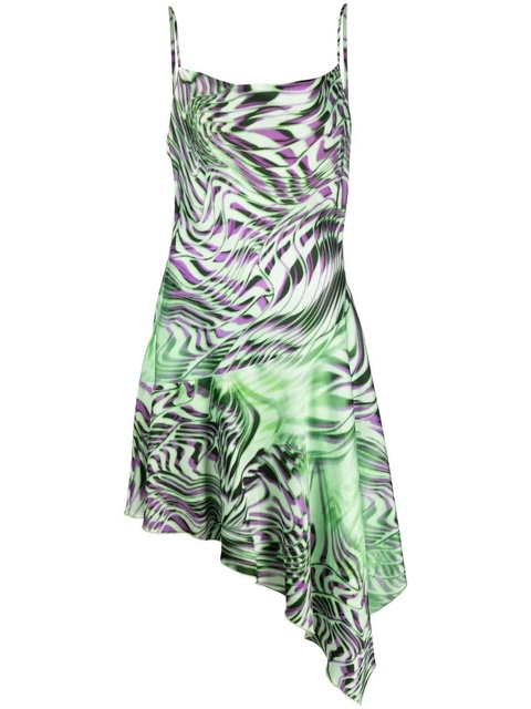 Diesel all-over graphic-print cami dress - Green - zdjęcie produktu nr 1