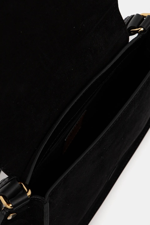 Pollini torebka zamszowa kolor czarny PC4426PP0N QI1 - zdjęcie produktu nr 2