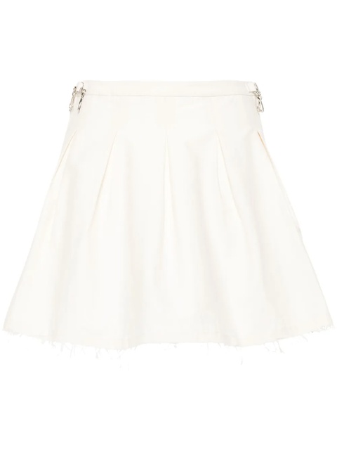 OUR LEGACY Object pleated mini skirt - Neutrals - zdjęcie produktu nr 1